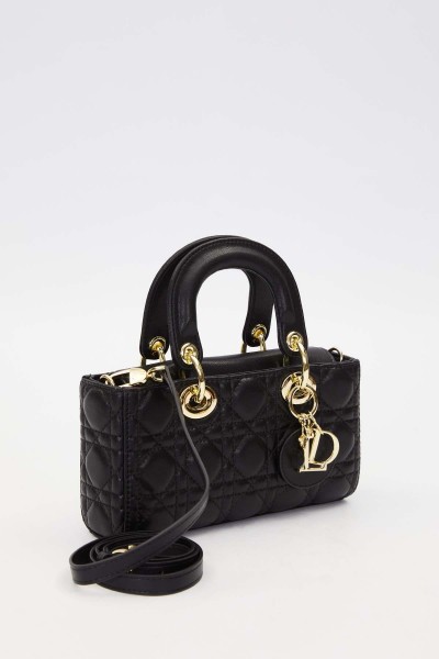 Siyah Zincir Askı Aksesuarlı El Çantası