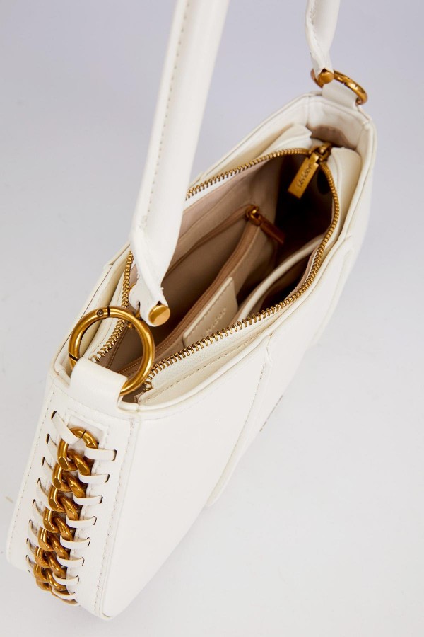 Siyah Kenar Dikiş Görünümlü Omuz Çantası