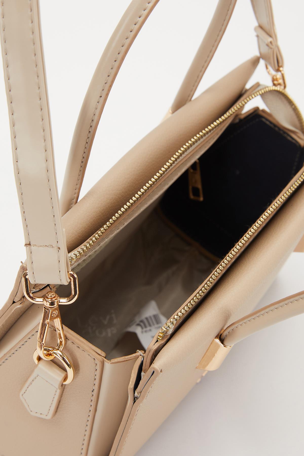 Vizon Gizli Cep Detaylı El Çantası