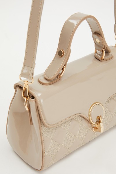 Vizon Rugan Dama Desen Omuz Çantası