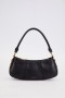 Siyah Kenar Dikiş Görünümlü Omuz Çantası