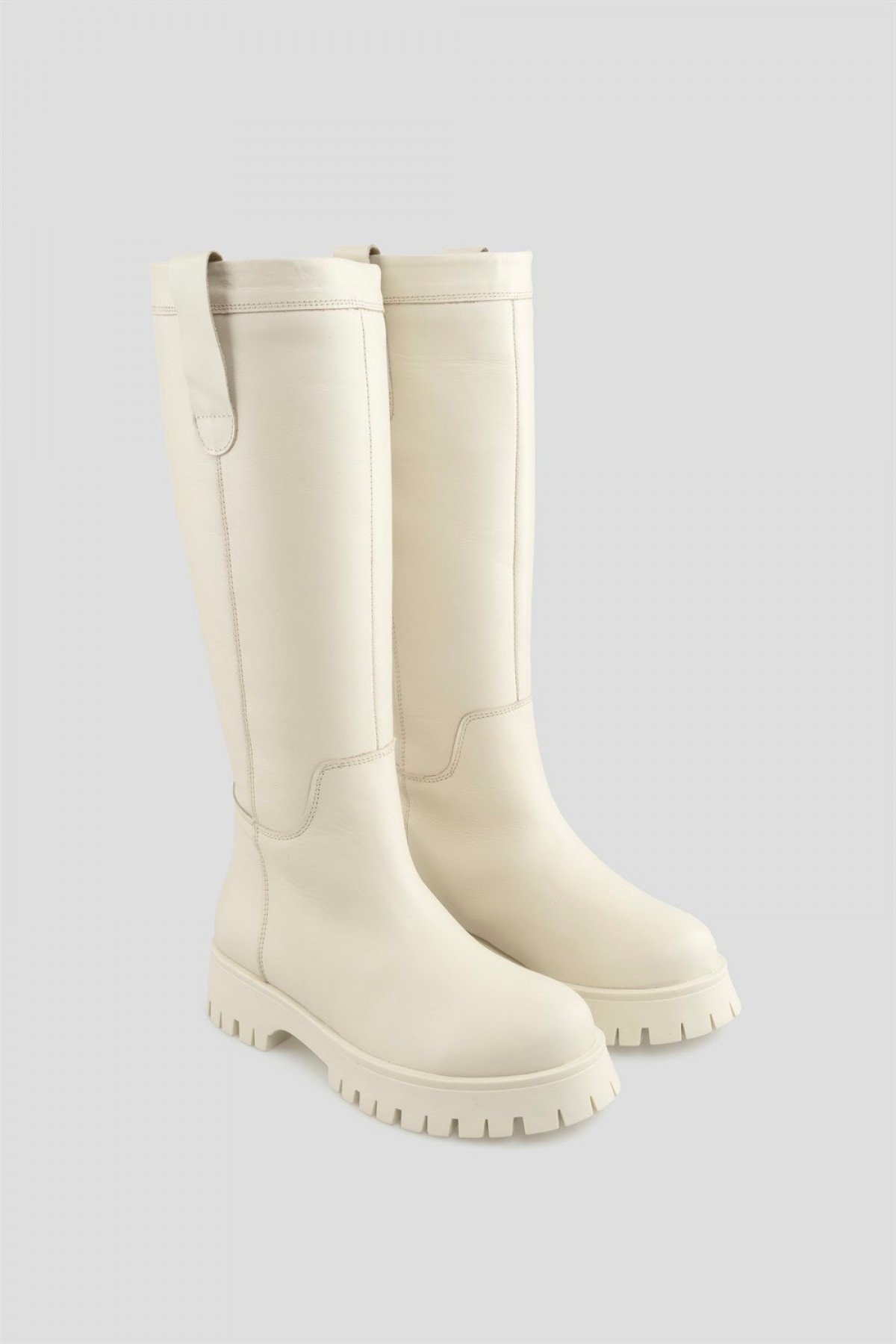 Lucretia Model Gerçek Deri Uzun Çizme Bej