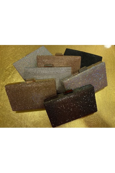 taşlı el çantası