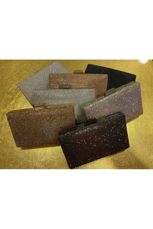 taşlı el çantası