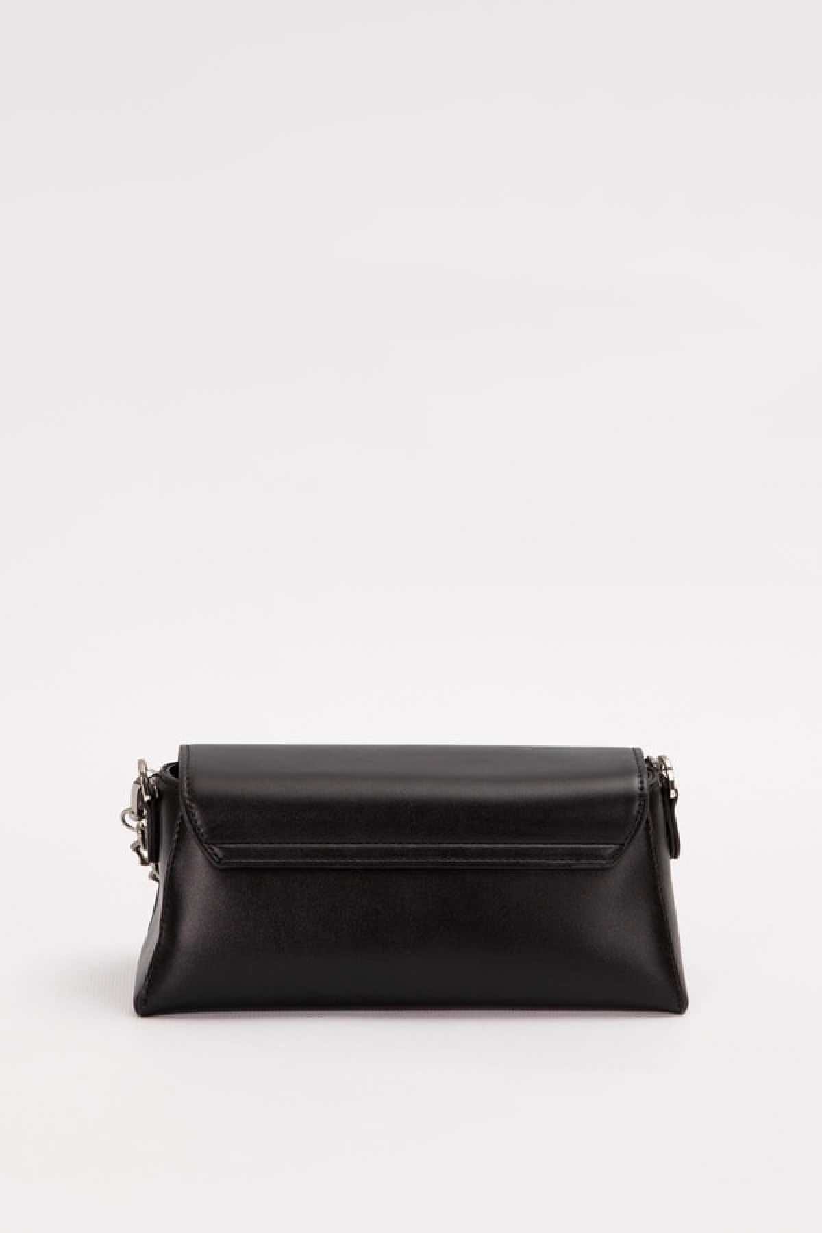 Siyah Logo Tokalı Omuz Çantası