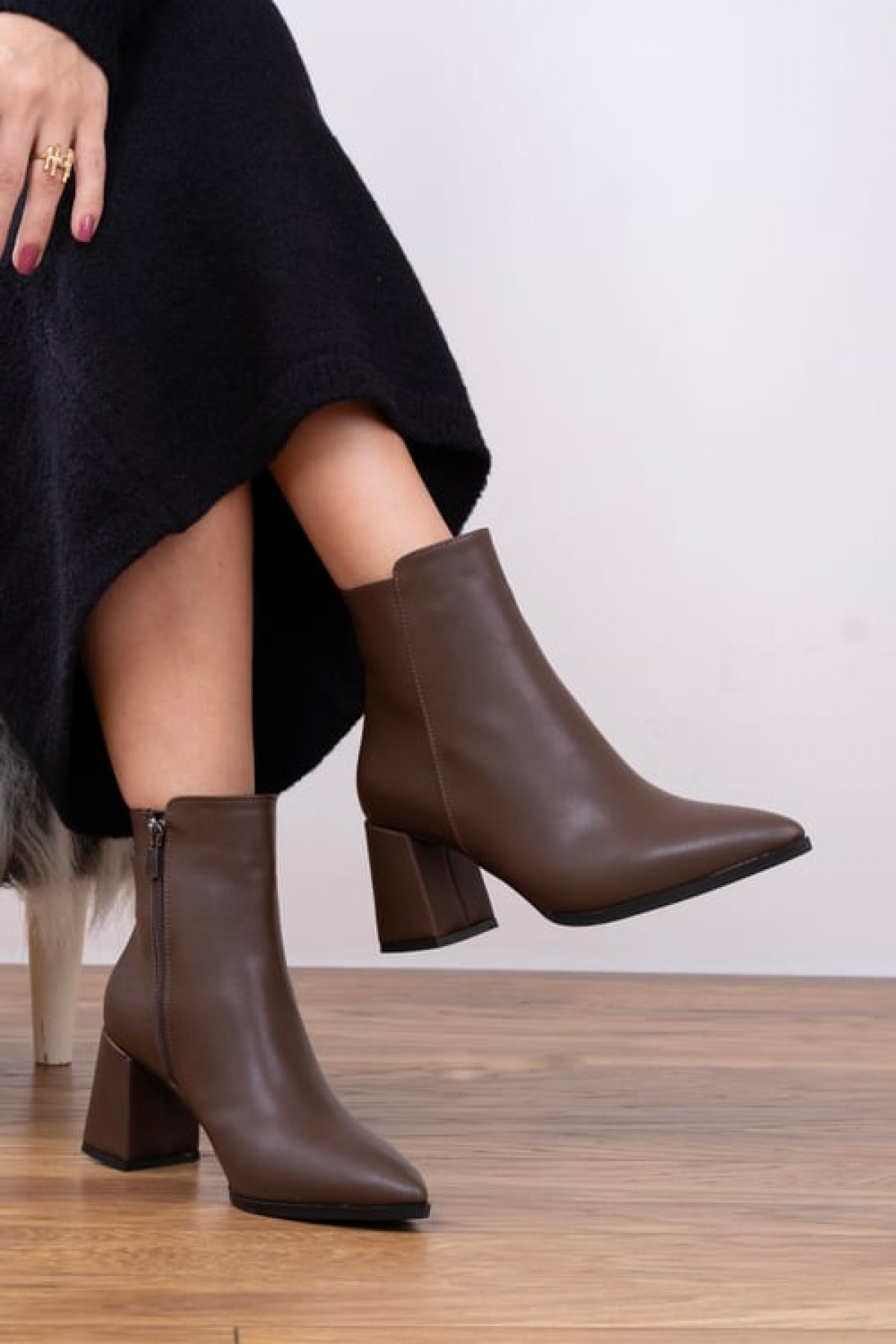 Parin Model Topuklu Bot Acı Kahve