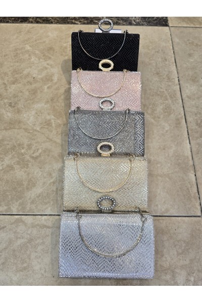 kare parlak abiye çanta