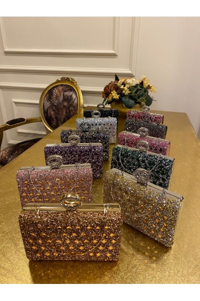 dikdörtgen taşlı çanta